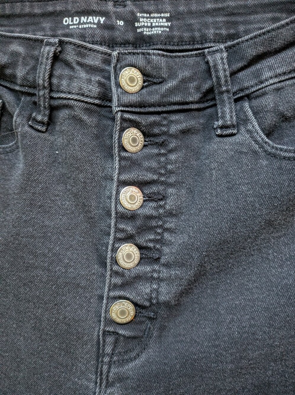 Old Navy Extra High Rise Rockstar Super Skinny Stretch Jeans Size 10 - Picture 5 of 11
